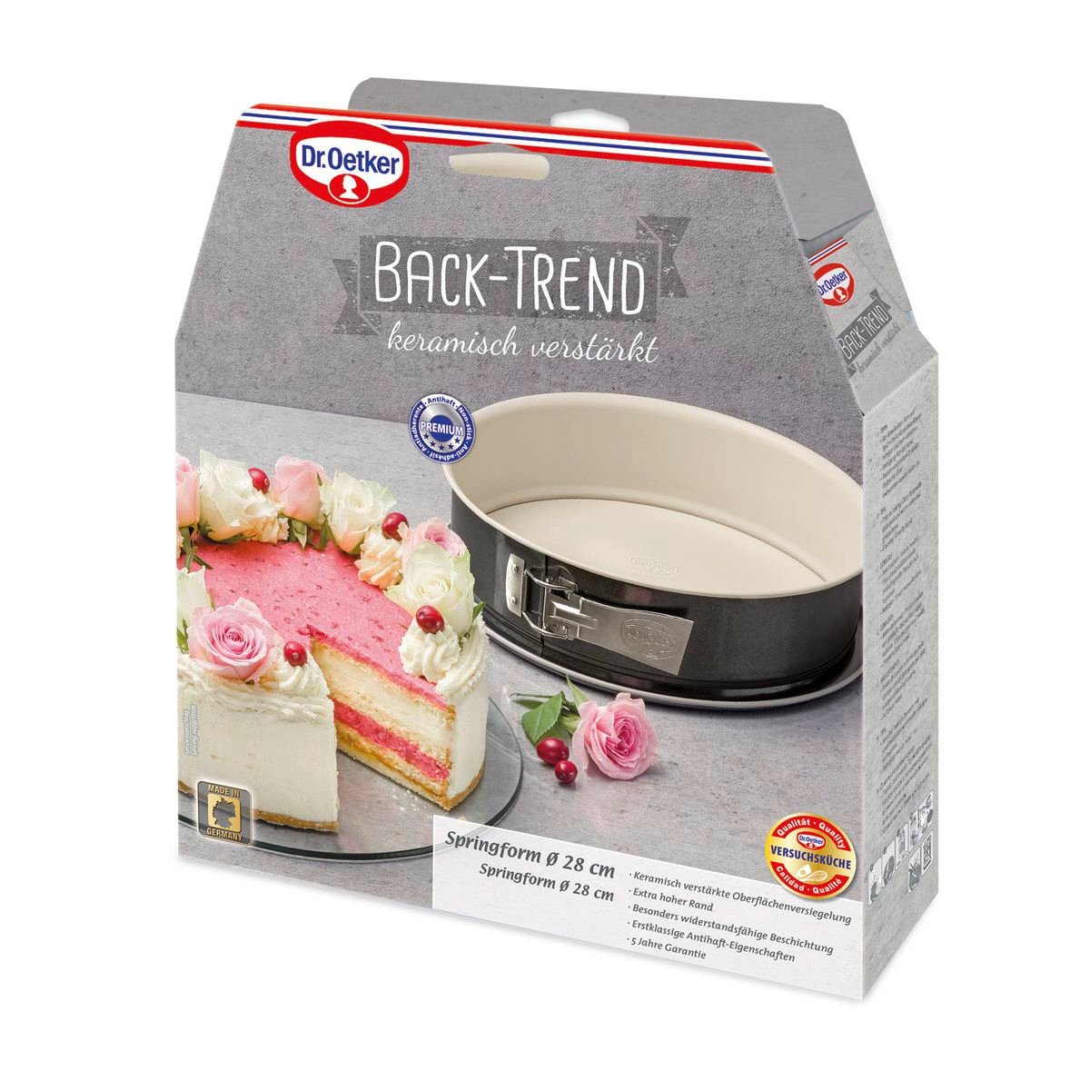 Moule à manqué BACK TREND blanc, DR OETKER