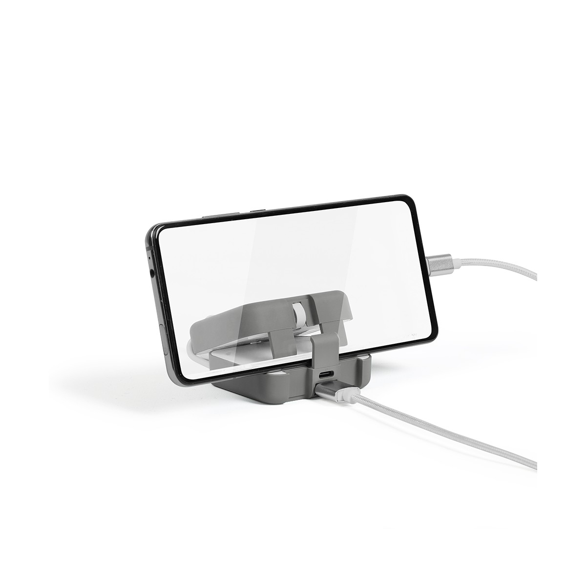 Batterie de secours support téléphone gris, LIVOO