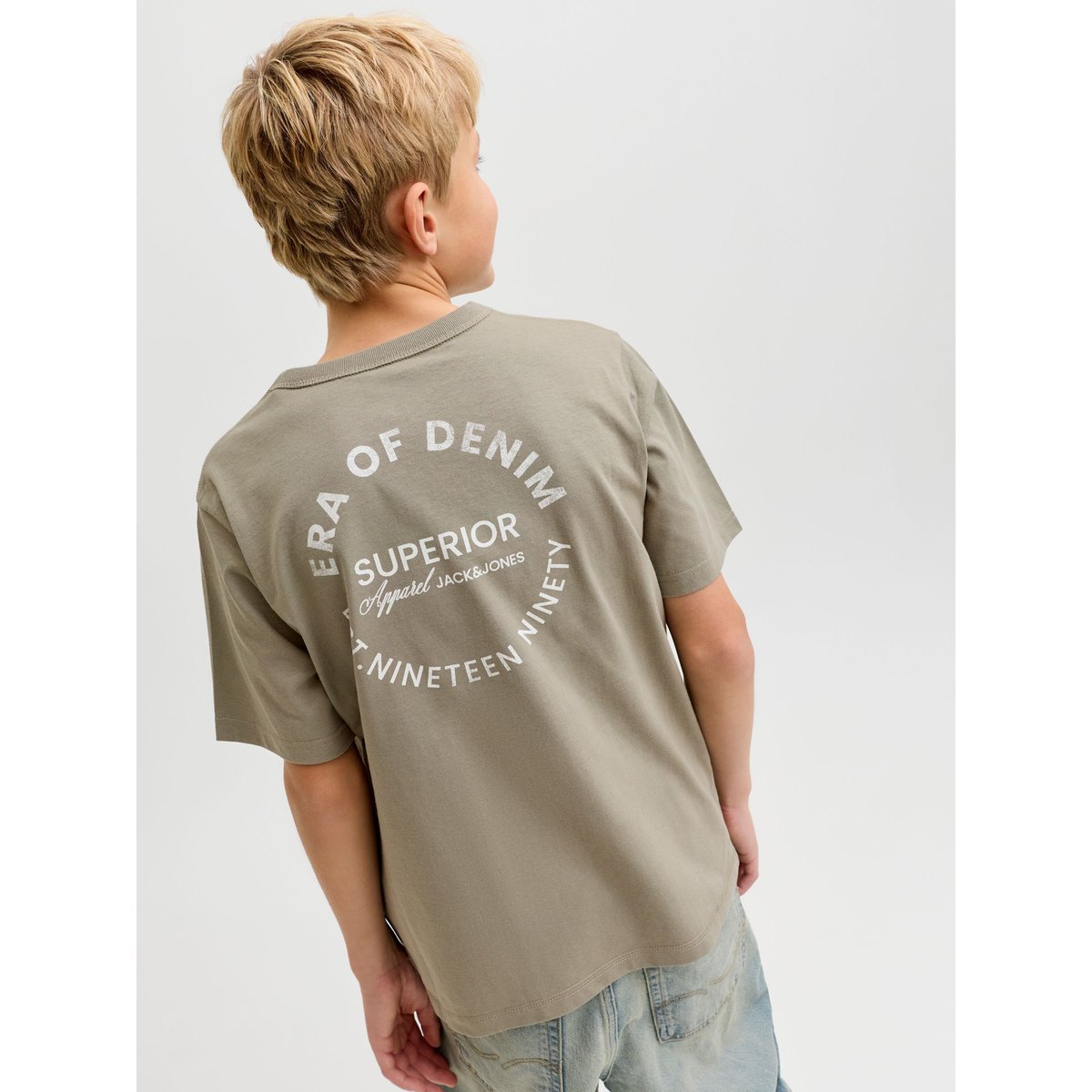 T-Shirt grise - vetiver 1, JACK & JONES JUNIOR