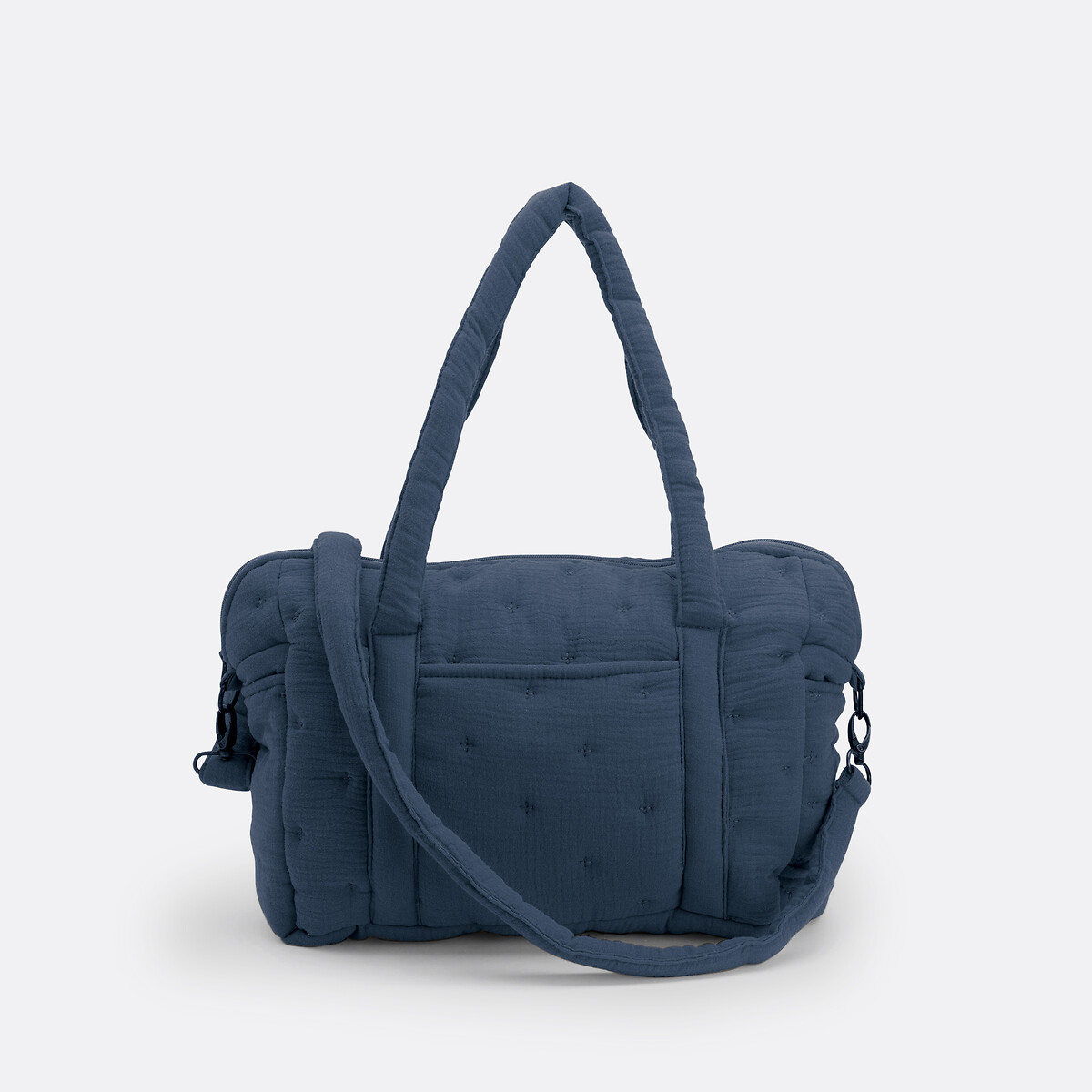 Sac à langer en gaze de coton Kumla bleu prusse, LA REDOUTE INTERIEURS
