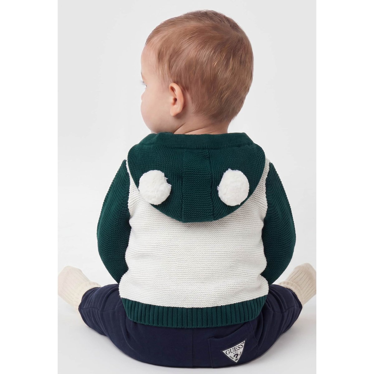 Sweat À Capuche Avec Logo Brodé vert multi, GUESS KIDS