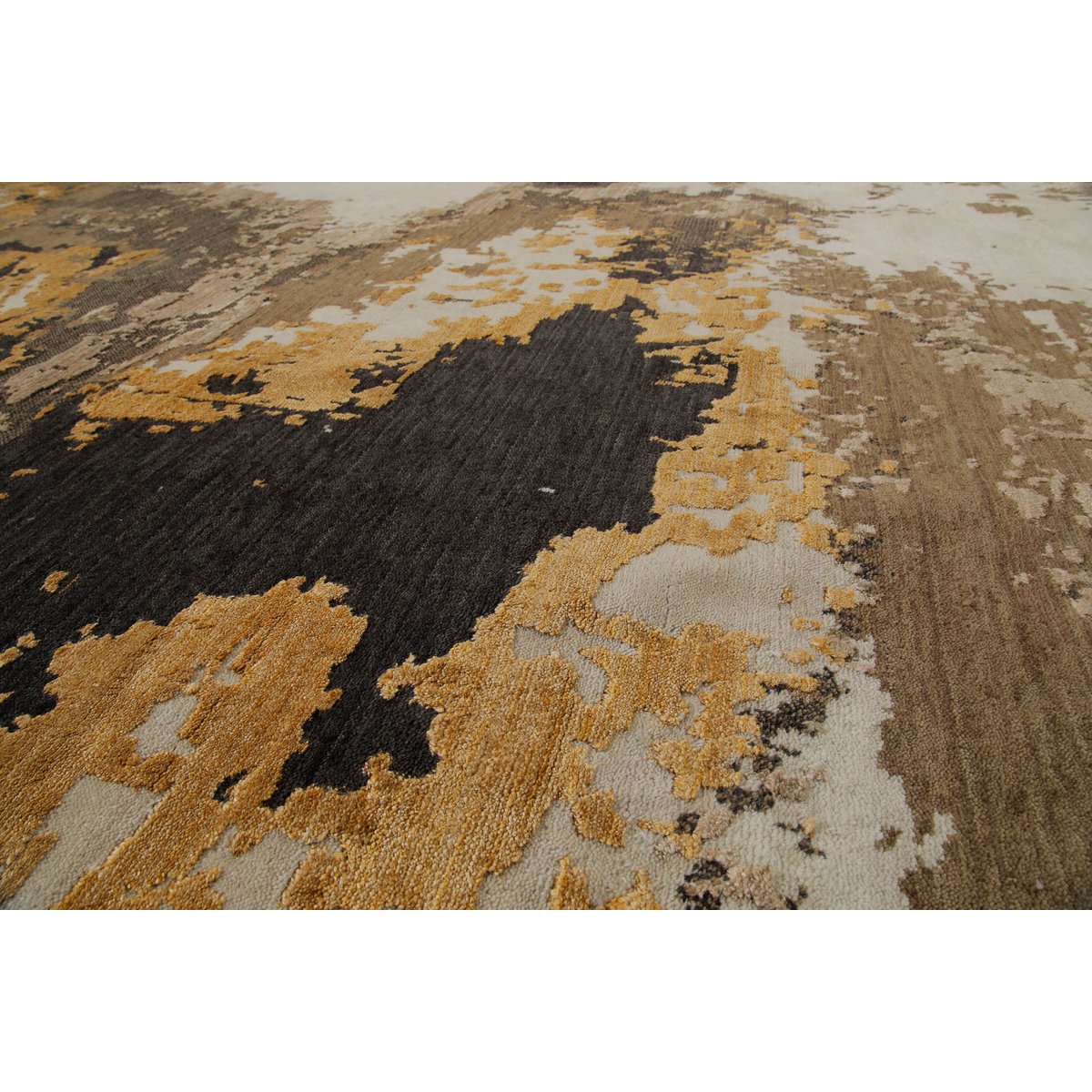 Tapis en laine et viscose à relief , Manhattan or, ESPRIT