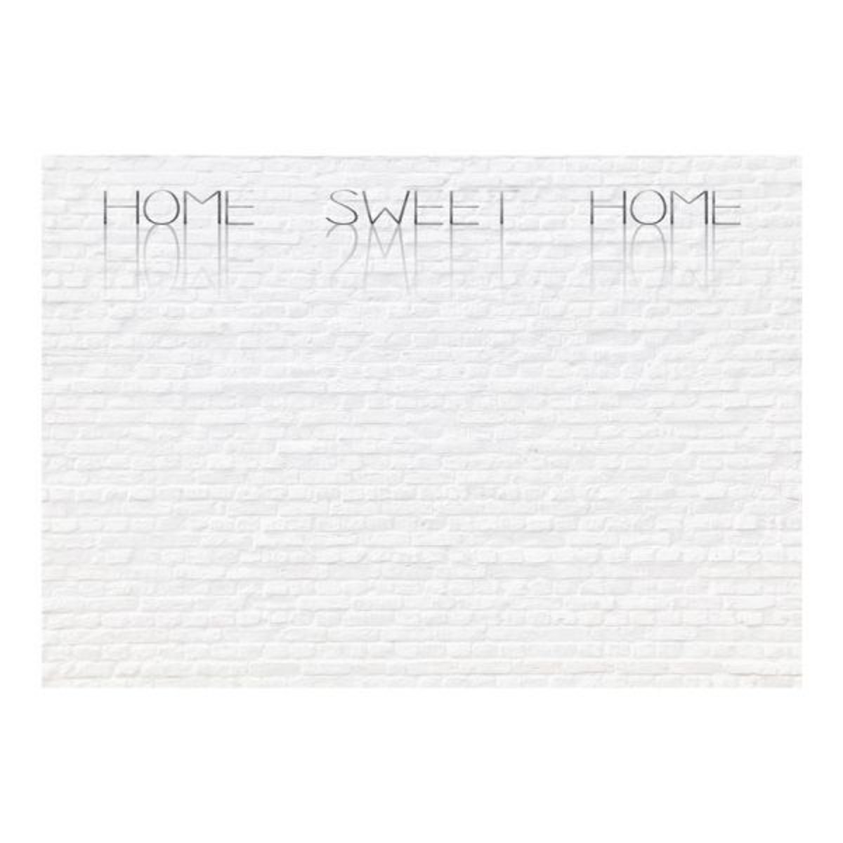 Papier peint intissé panoramique Textes Home, sweet home - wall gris / argent, EDEN