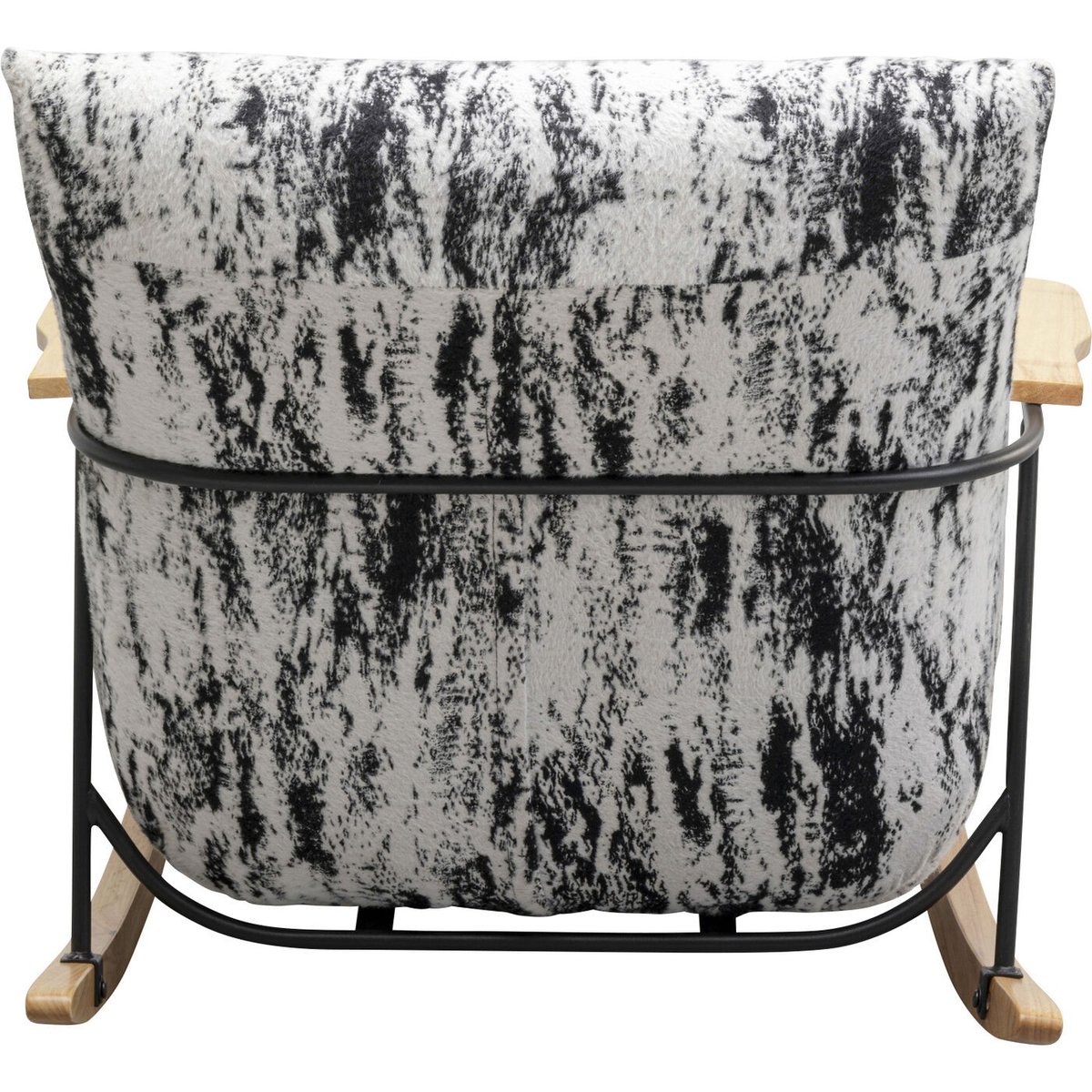 Fauteuil à bascule en polyester et chêne, KYLE couleur unique, KARE DESIGN