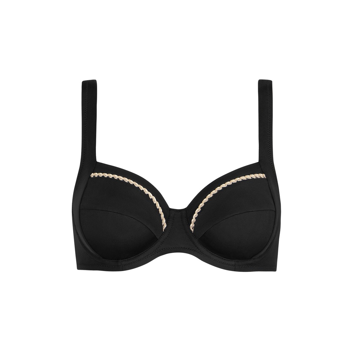 Haut maillot de bain armaturé multipositions Union Island F à G noir, LISCA