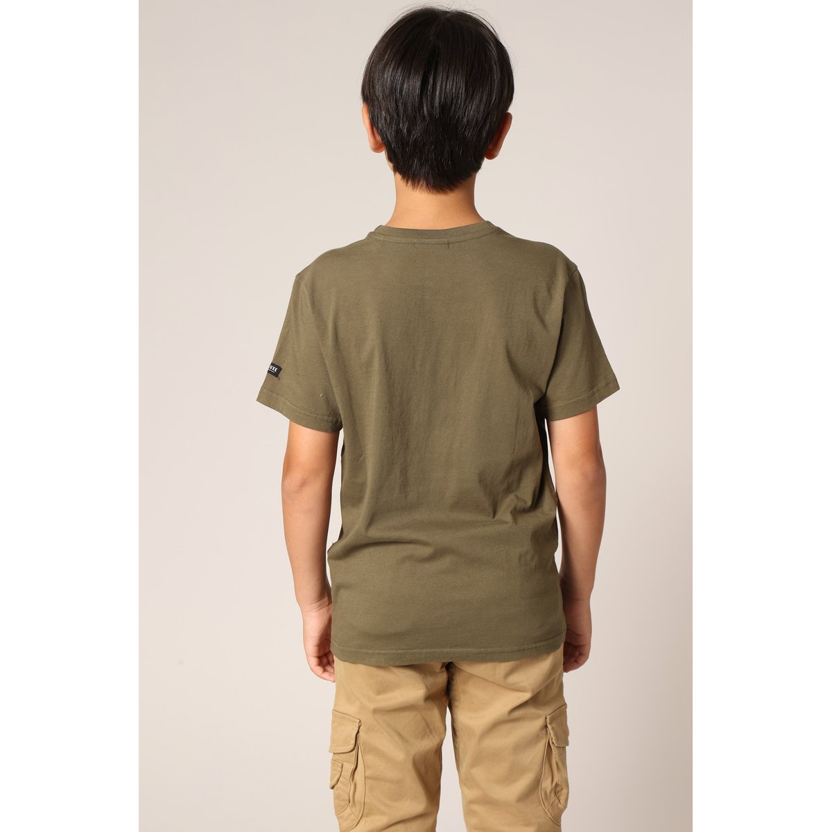 T-shirt en coton pour garçon avec imprimé hipster barbu
 TELLSON khaki, DEELUXE