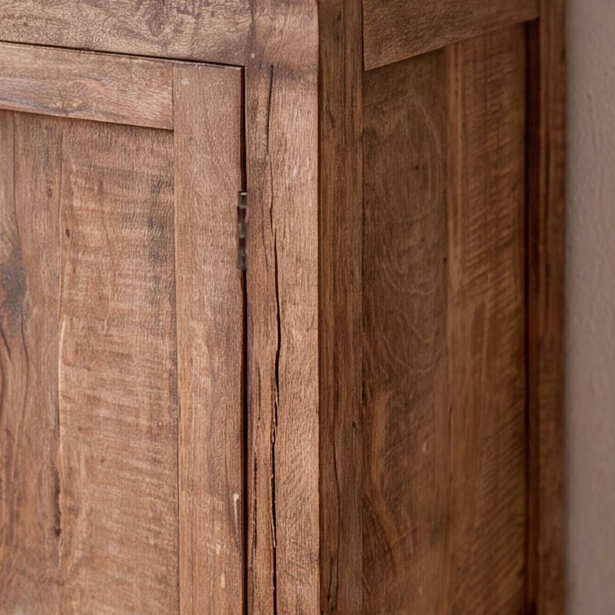 Armoire en bois recyclé MARISOL bois foncé, MADE IN MEUBLES