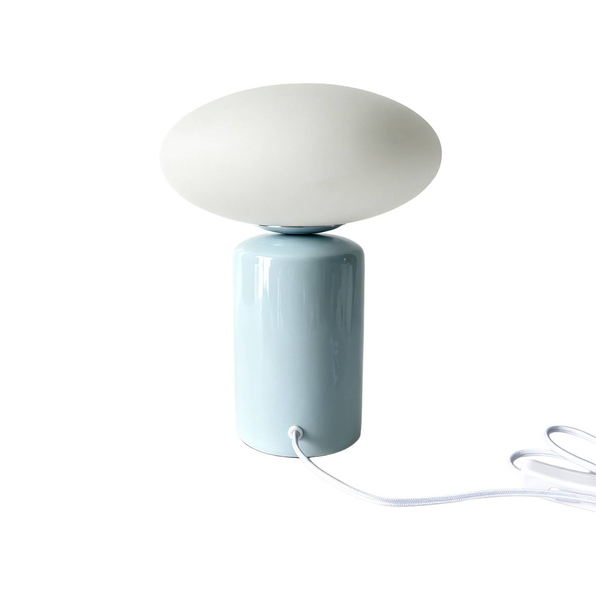 Lampe de table intérieur céramique et verre Ø25,5cm LYRA kaki, SWEEEK