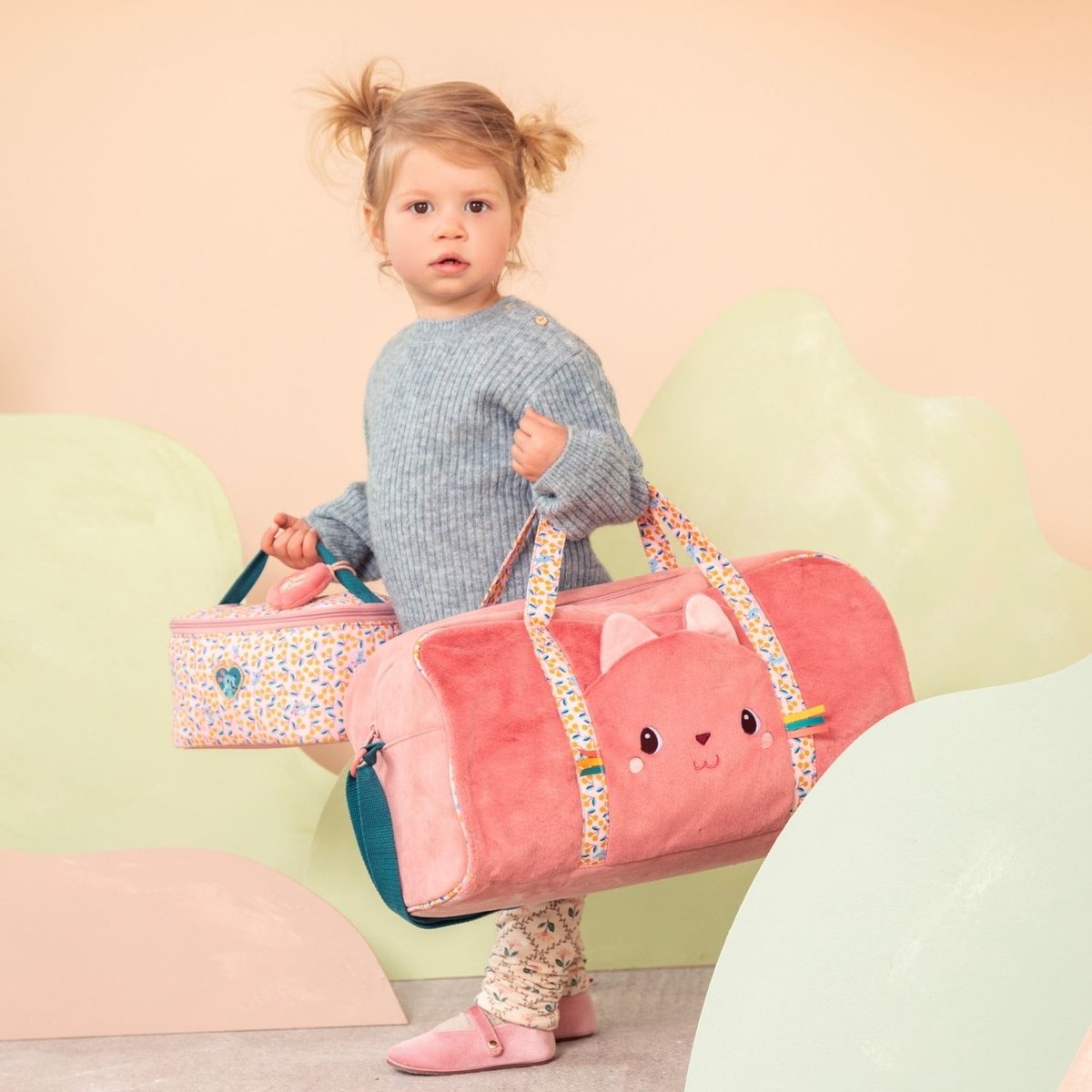 Sac week-end rose, bleu, jaune, LILLIPUTIENS