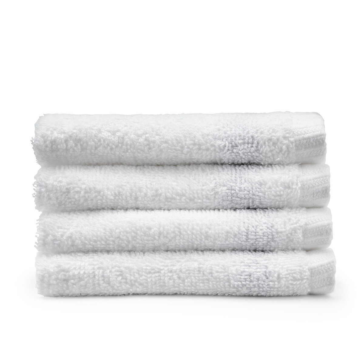 Set of 4 Quick Dry Face Cloths white, CATHERINE LANSFIELD