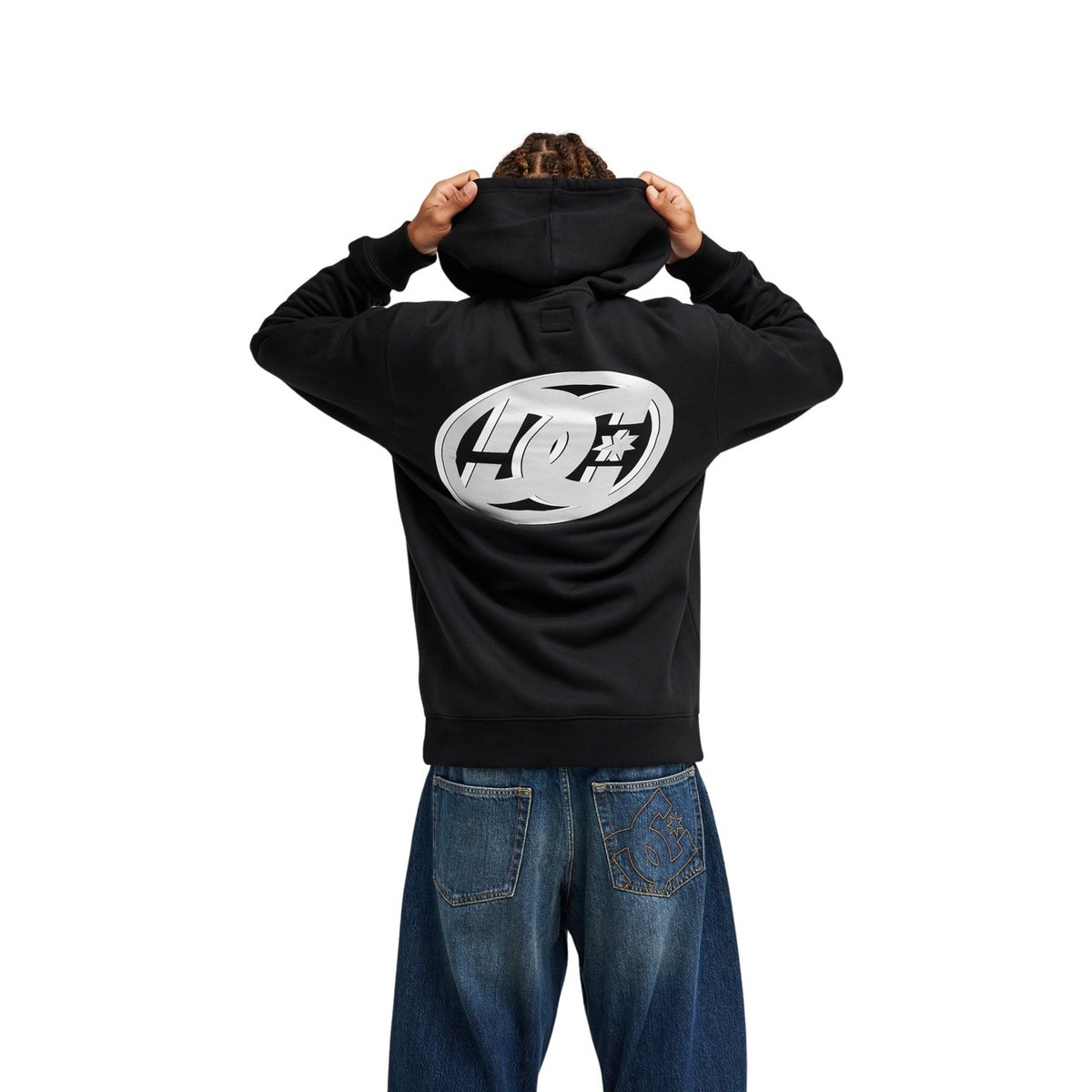 Sweat capuche zippé. noir black, DC SHOES