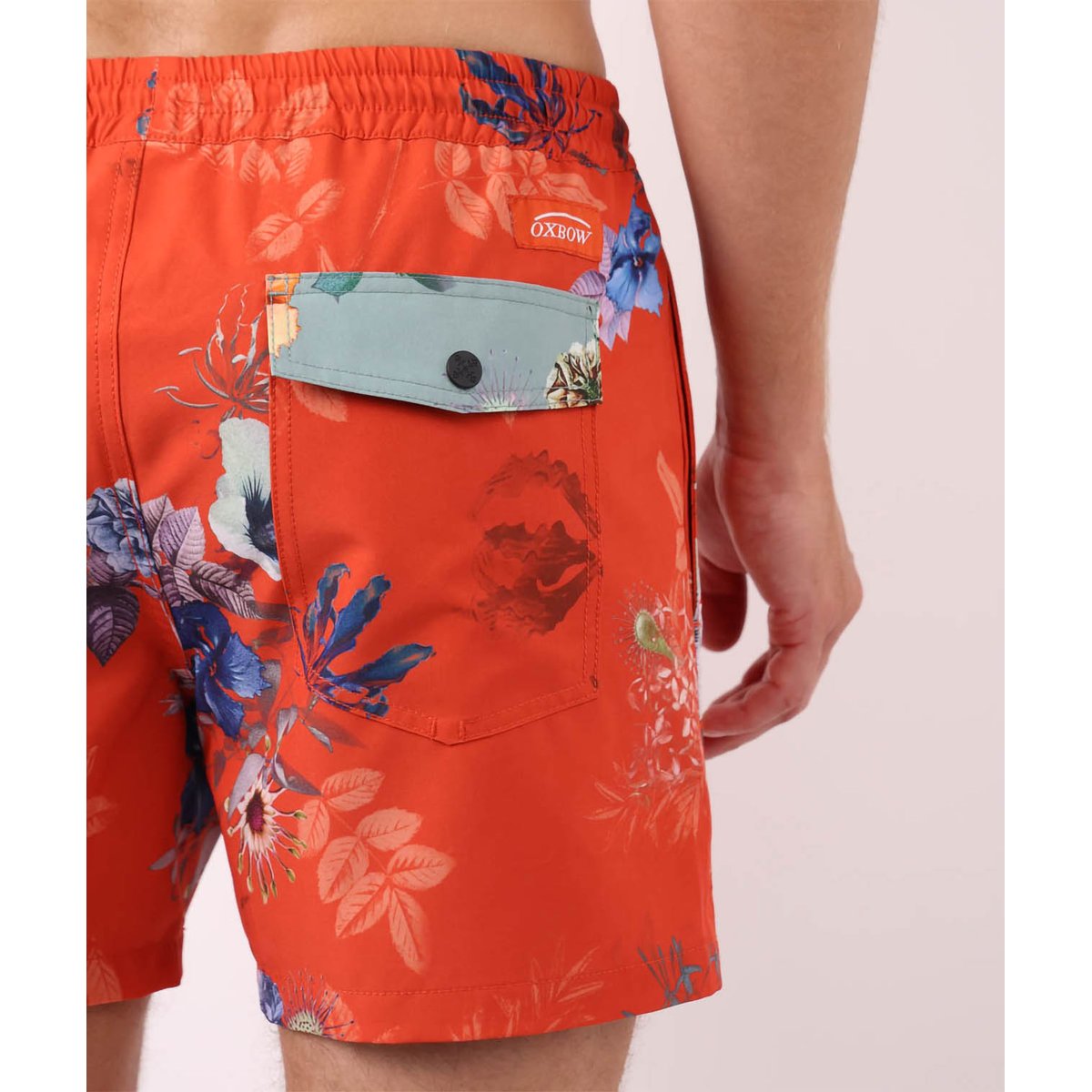 Beach short imprimé stretch HELLFLO hibiscus, OXBOW