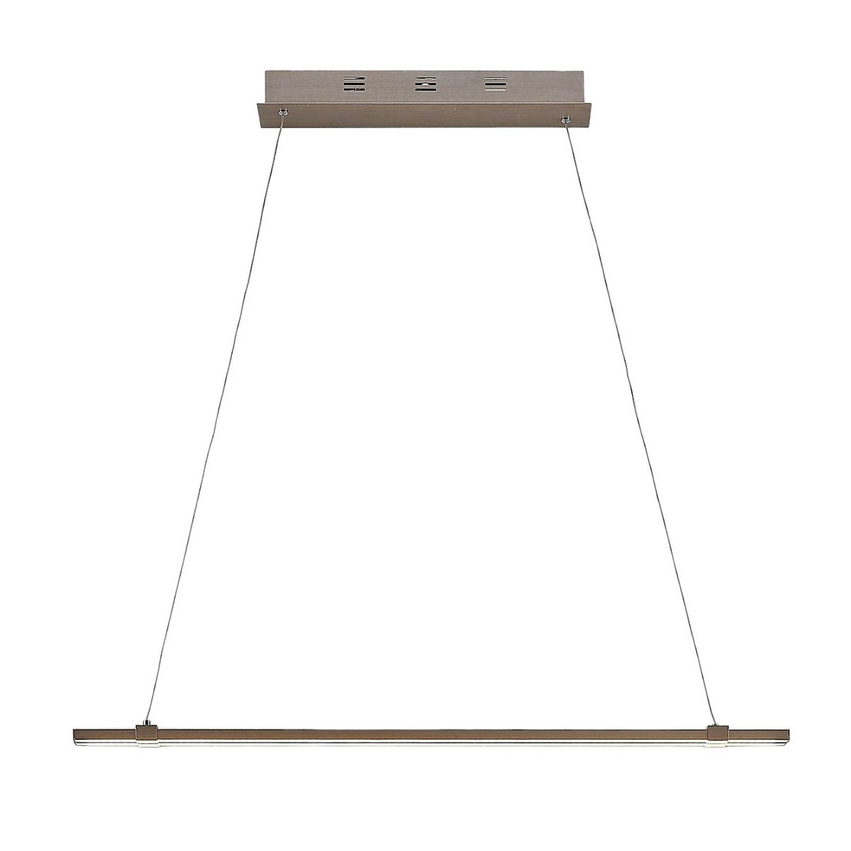 Suspension en métal moderneLED, Tymon givré, nickel satiné, LUCANDE