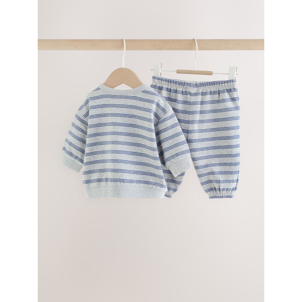Ensemble sweat et pantalon de jogging bébé gris/bleu, NEXT