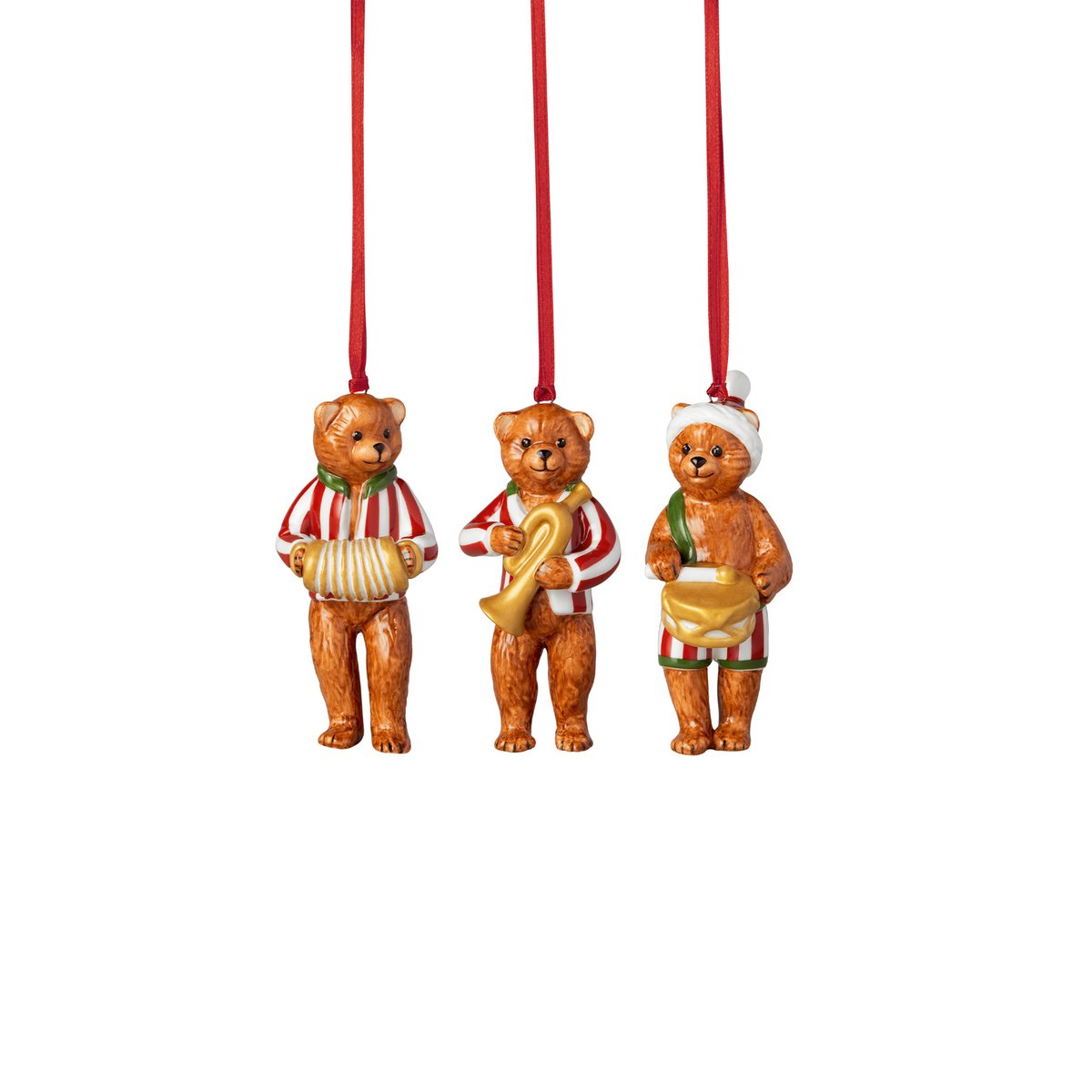 Ornements Ours, 3 Pièces NOSTALGIC ORNAMENTS couleur unique, VILLEROY & BOCH
