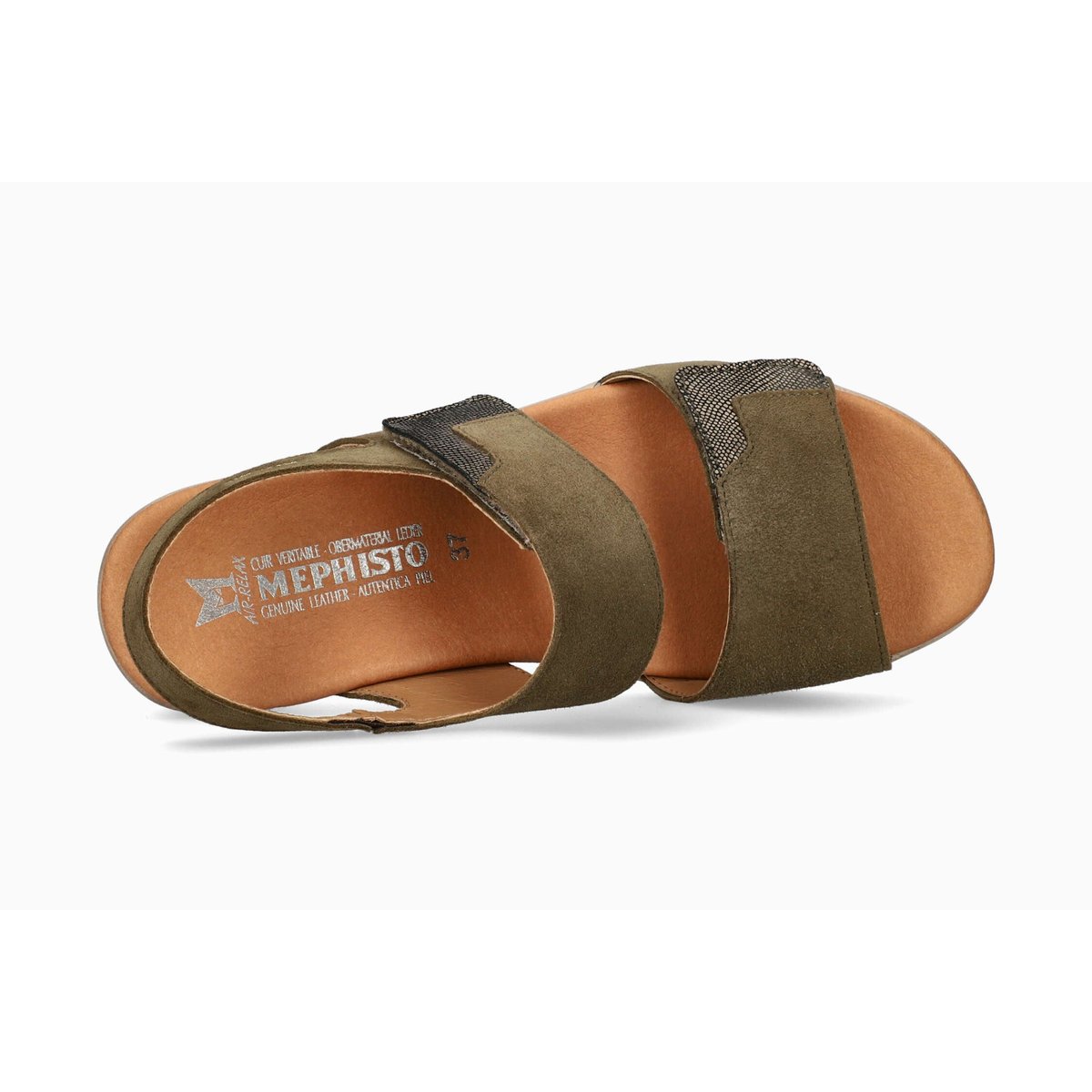 Sandales en cuir CALIE vert 5144, MEPHISTO