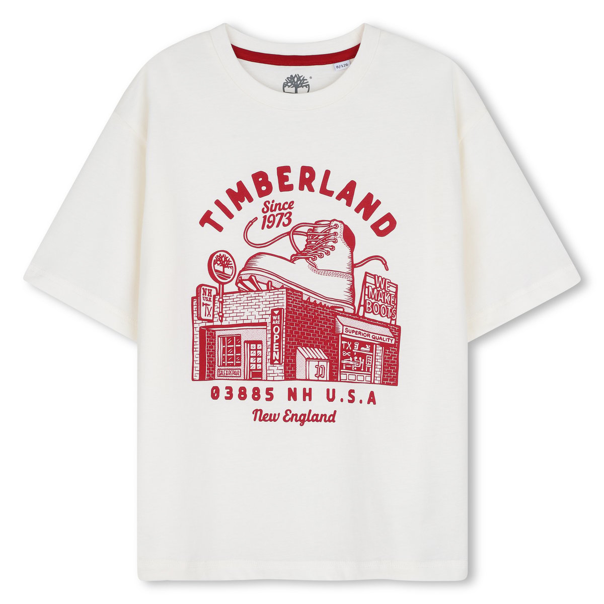 Tee-shirt manches courtes ivoire, TIMBERLAND