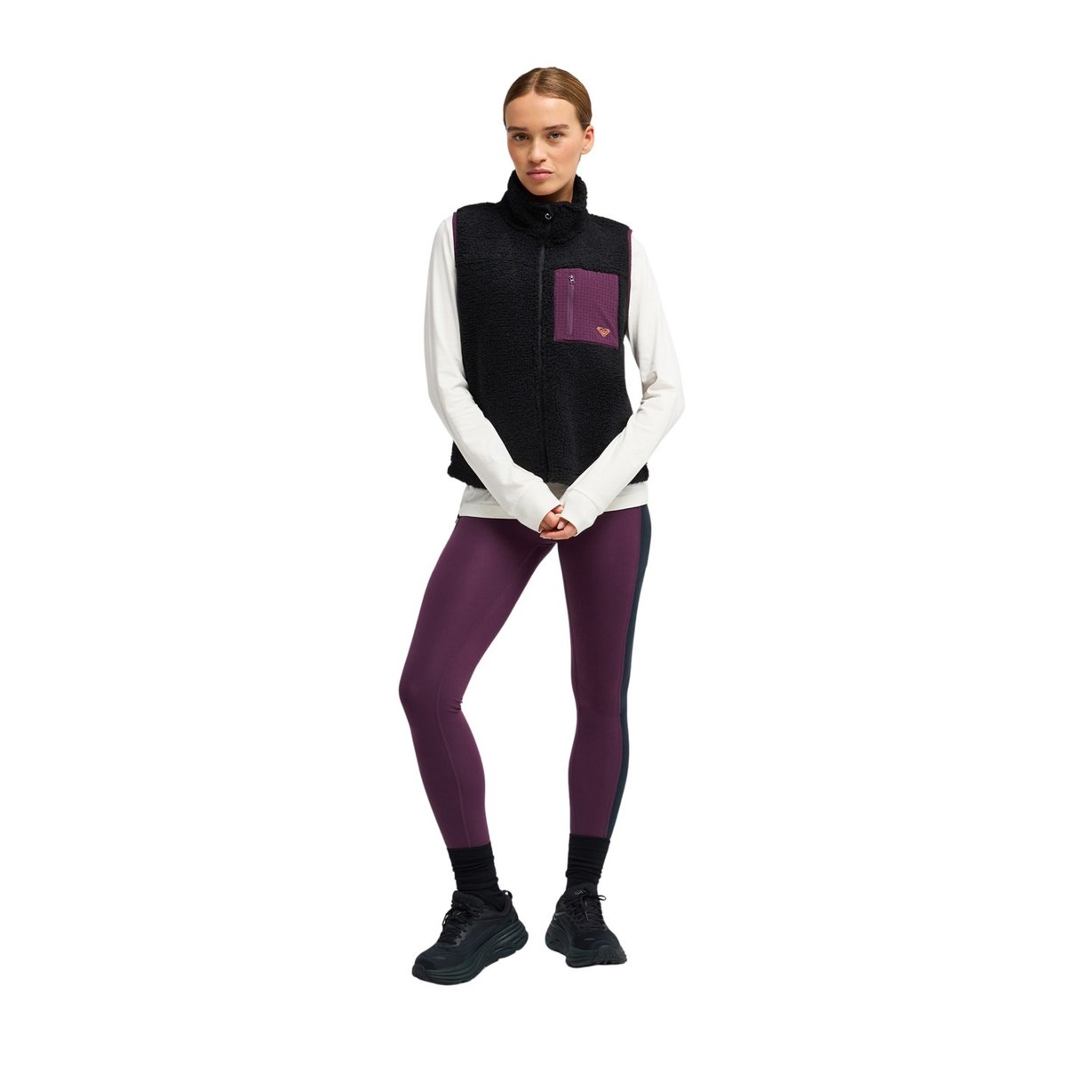 Gilet de sport en sherpa BOUNDLESS SPIRIT 2. noir anthracite, ROXY