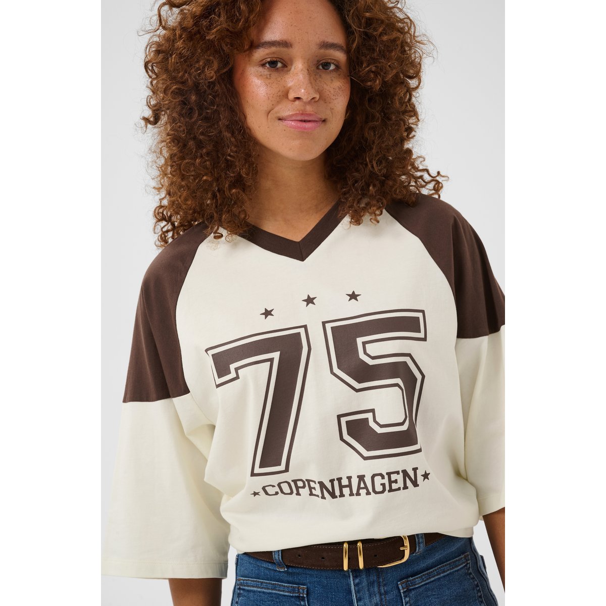 T-shirt beige marron turtledove/coffee bean, KAFFE