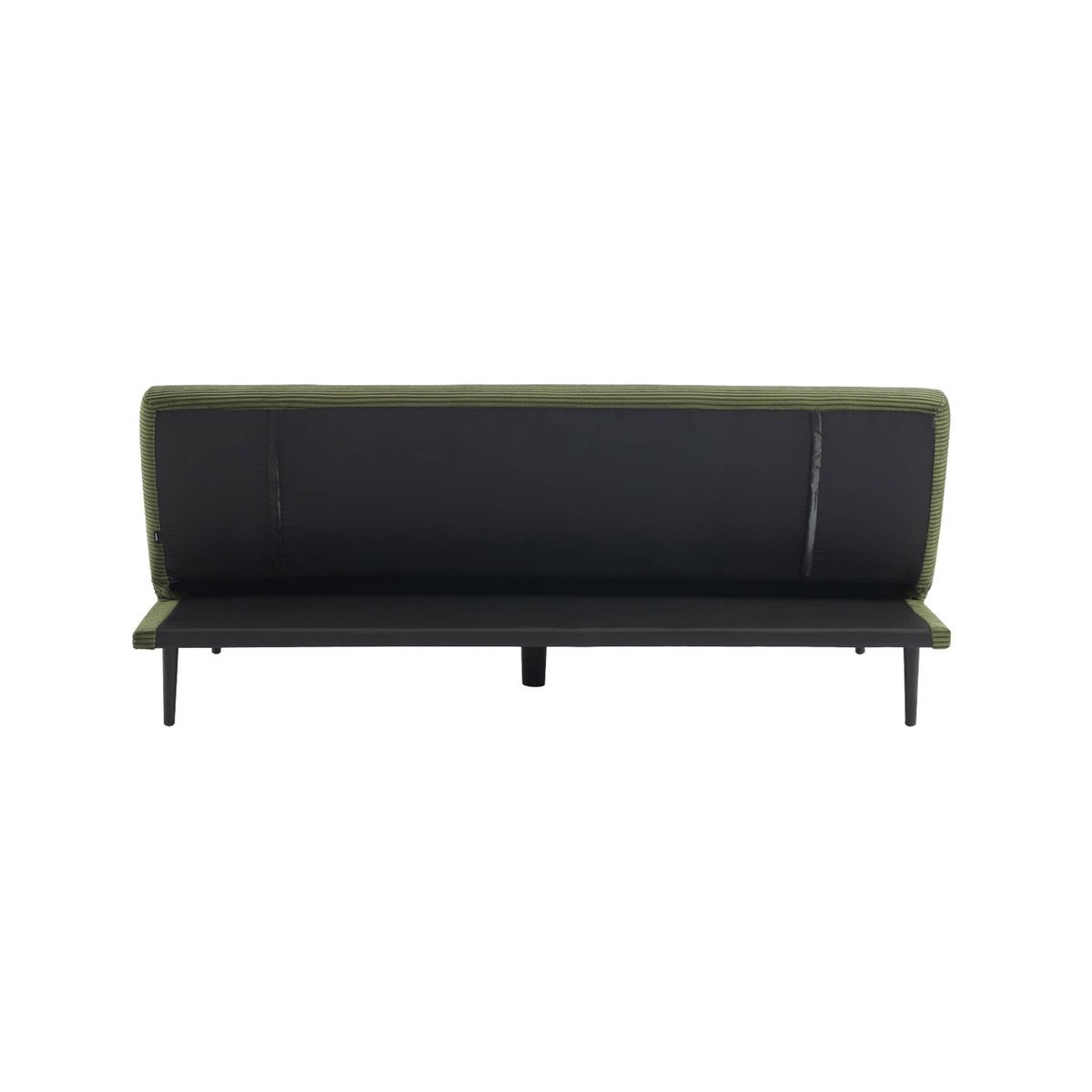 Canapé banquette convertible 3 places velours côtelé piétement métal MAX crème, SWEEEK