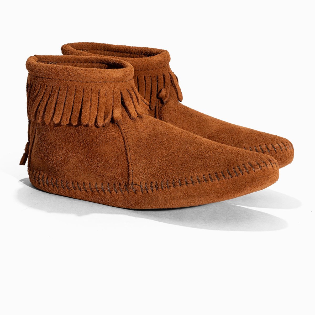 Bottes en cuir Back Zip Softsole marron, MINNETONKA