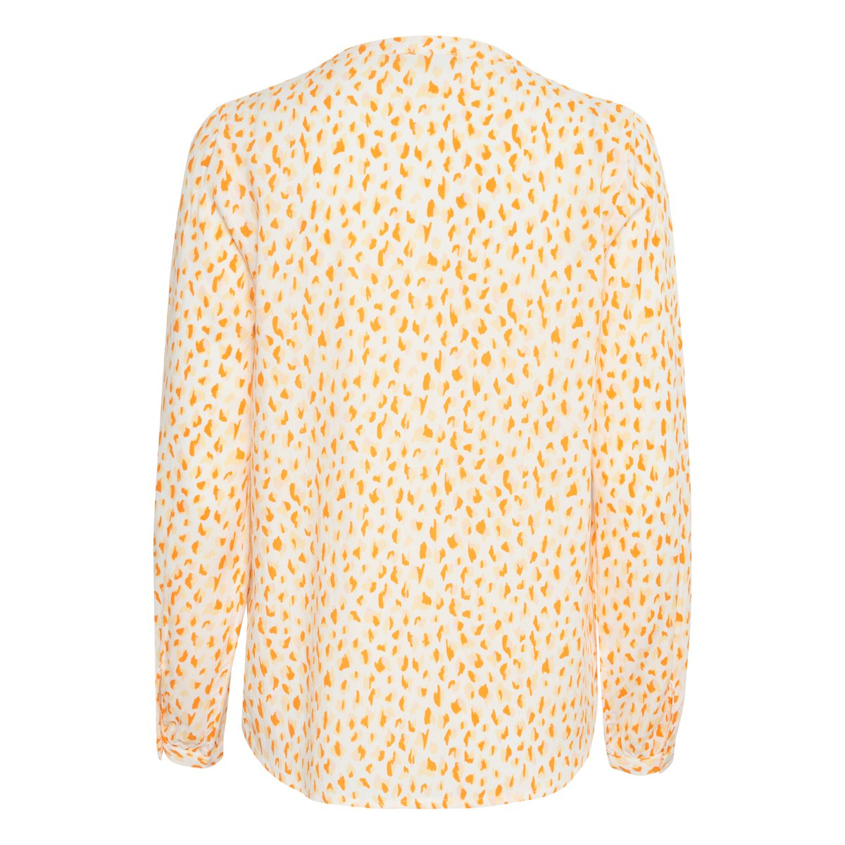 Blouse à manches longues blanc/orange graphique a pois, KAFFE