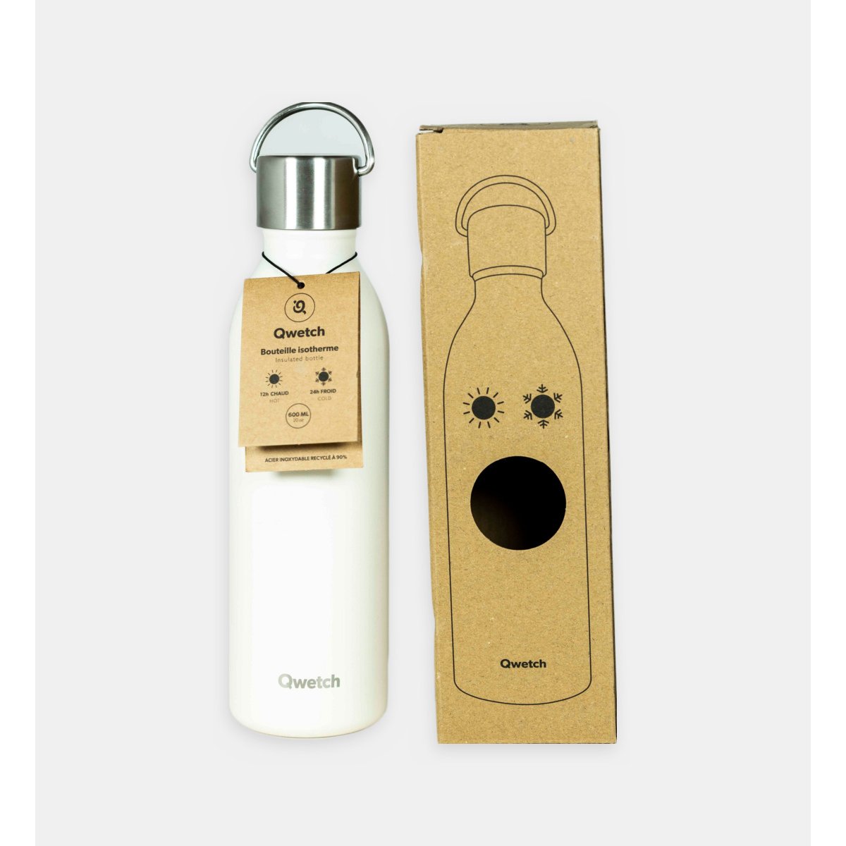 Bouteille isotherme - 60 cl sable, QWETCH