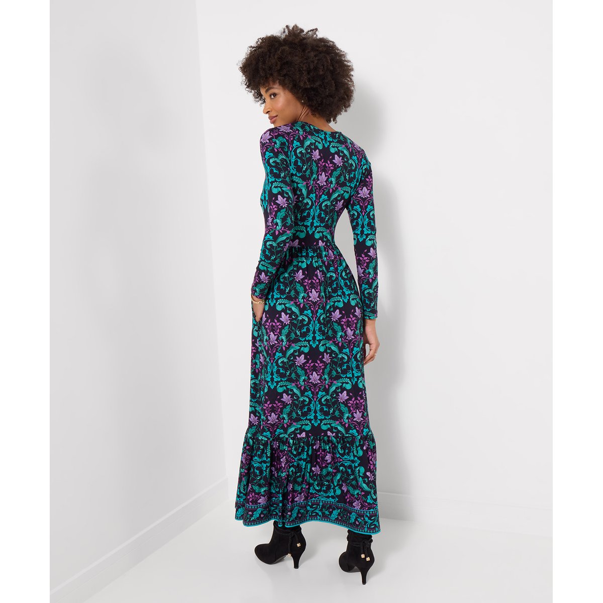 Robe Longue en Jersey à Manches Longues Heidi bleu, JOE BROWNS