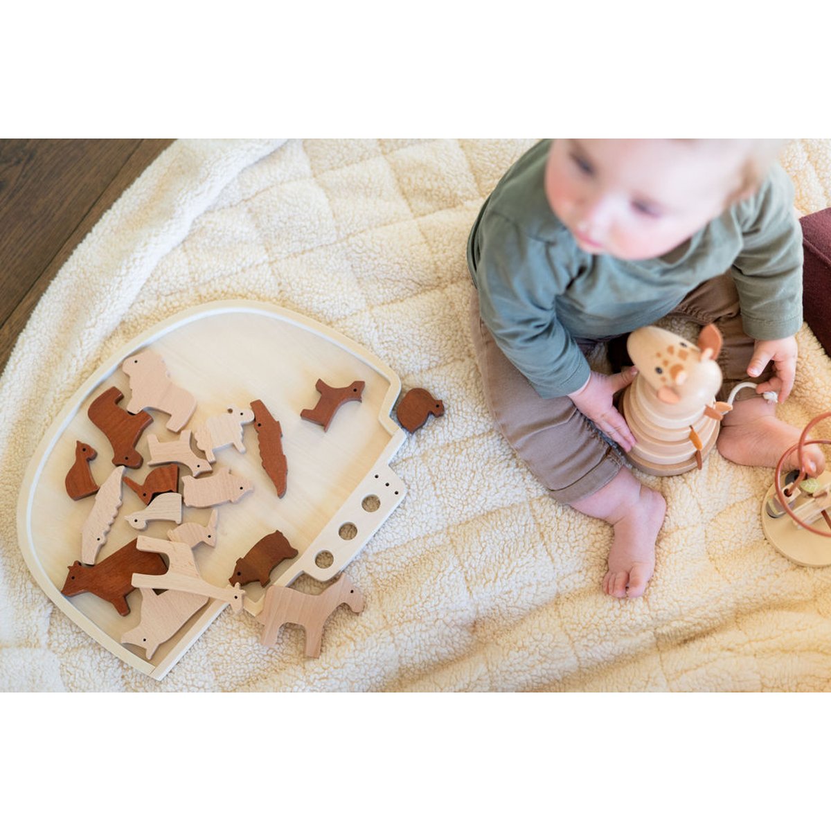 play&go - tapis d´éveil & sac - oak teddy beige, PLAY ET GO