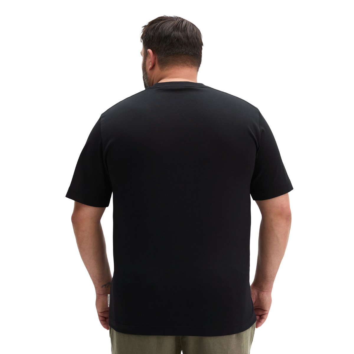 T-shirt relaxed en jersey de coton bio épais noir, MARC O'POLO