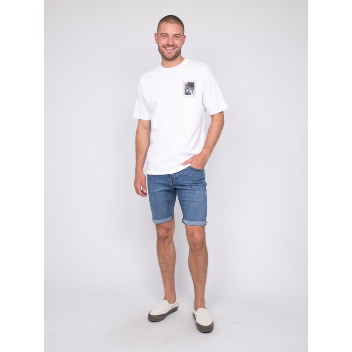 T-shirt Oversize Coton Motifs Nobora blanc, RITCHIE