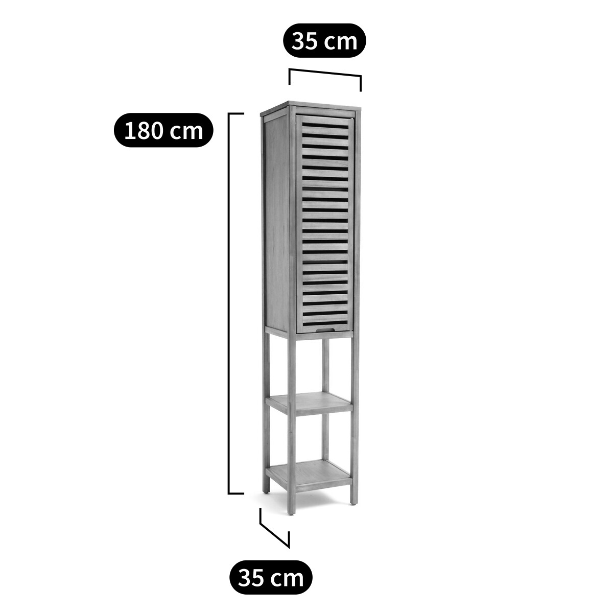 Haumea Oiled Acacia Bathroom Storage Column acacia, LA REDOUTE INTERIEURS