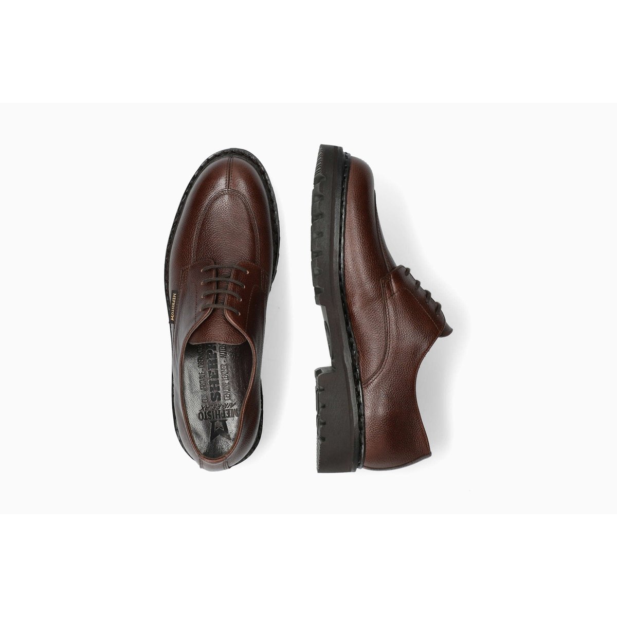 Derbies en cuir PEGASIO marron foncé 11, MEPHISTO