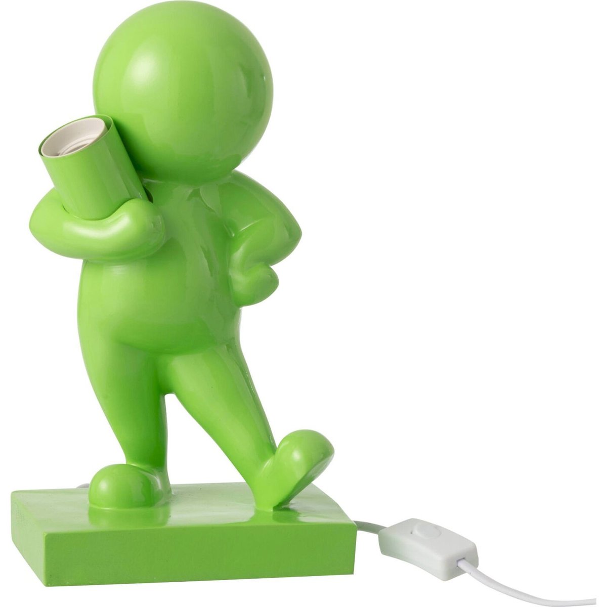 Lampe de table figurine en résine vert, RECOLLECTION