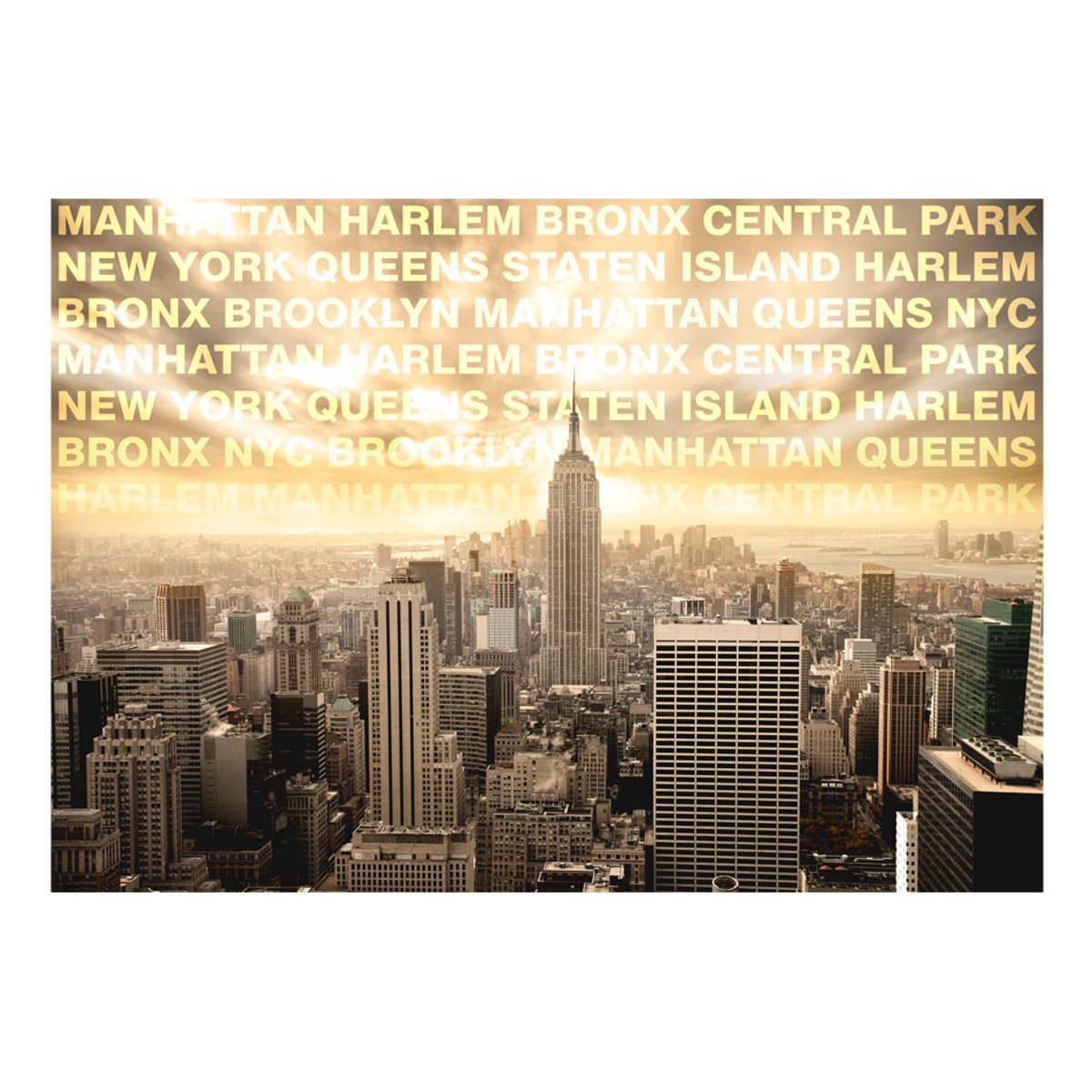 Papier peint intissé panoramique Ville et Architecture Neighborhoods of New York multicouleur, EDEN