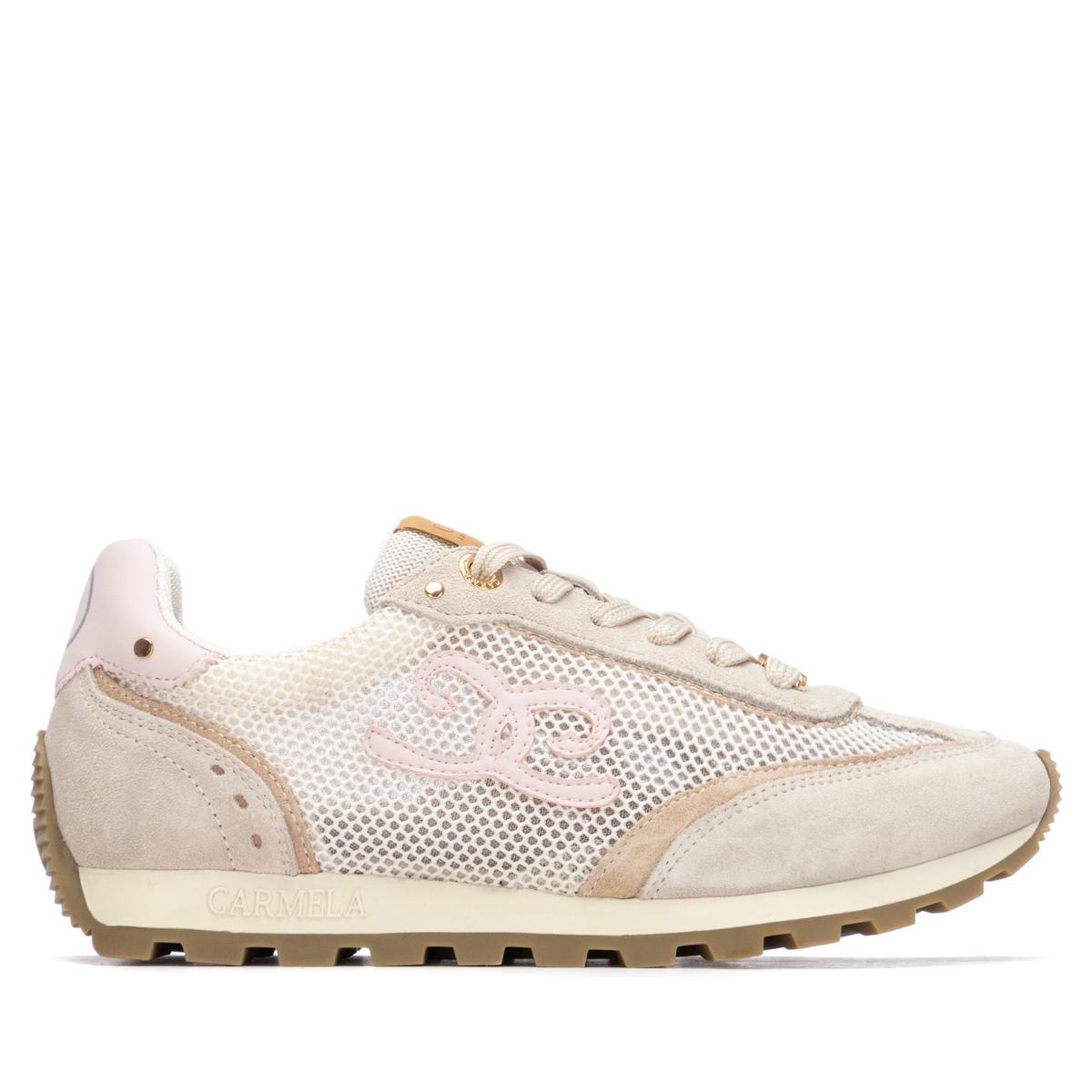 Baskets Plaine Décontractée Lacets beige, CARMELA