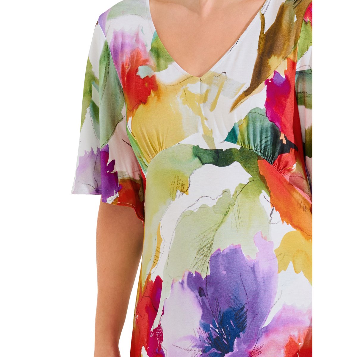Robe estivale manches courtes ROMA blanc, LISCA