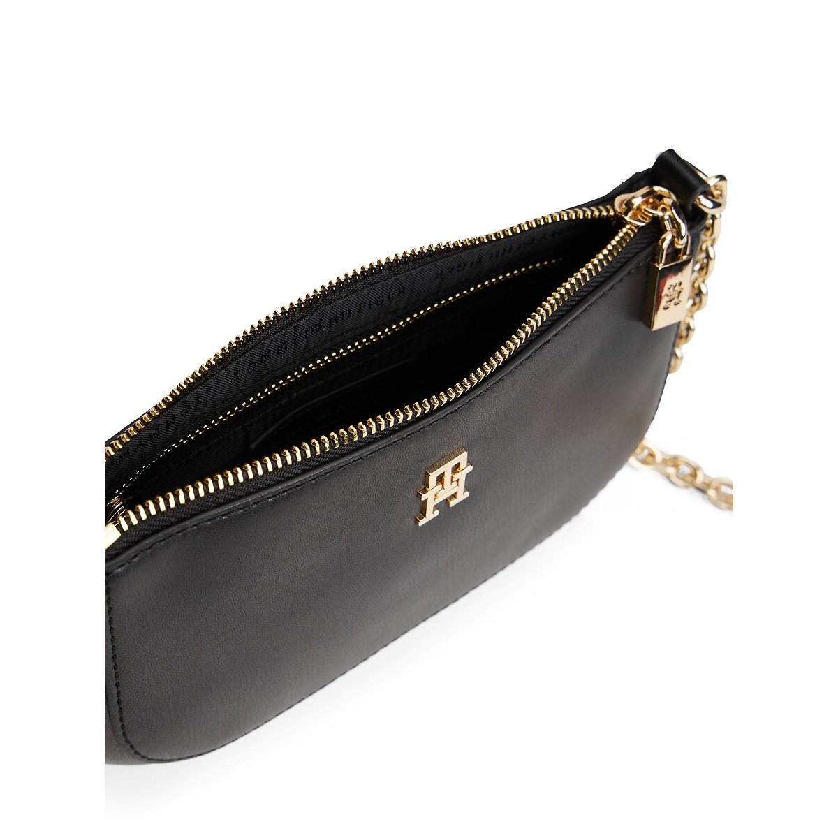 TH Glam Mini Chain Shoulder Bag black, TOMMY HILFIGER