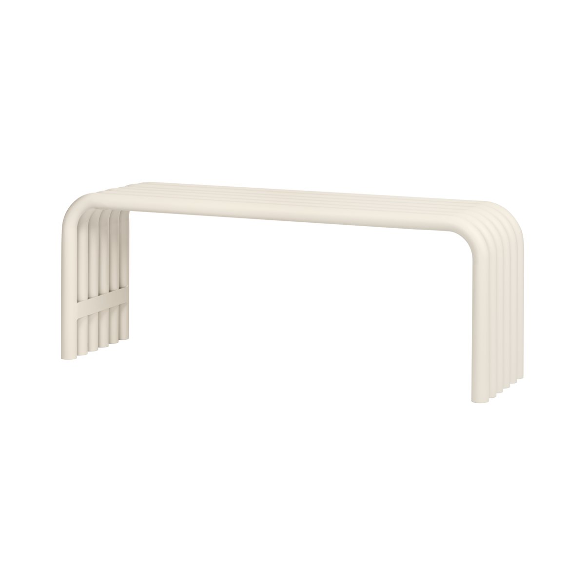 Banc d'extérieur en acier galvanisé NOKK beige sable, NOO.MA