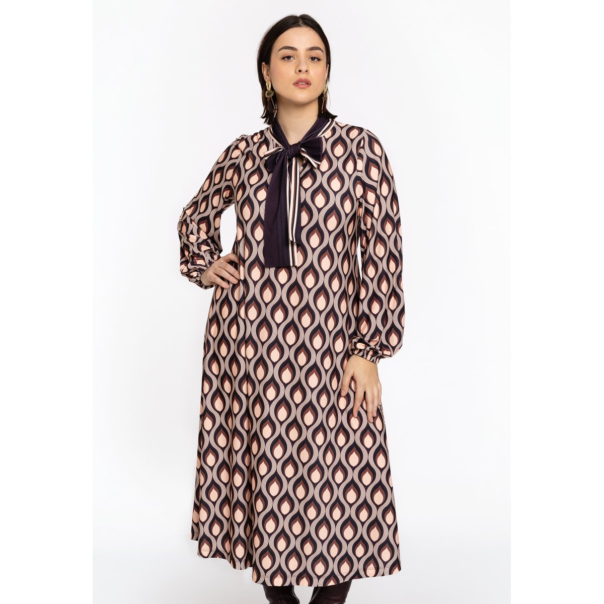 Robe imprimée violet, YOEK