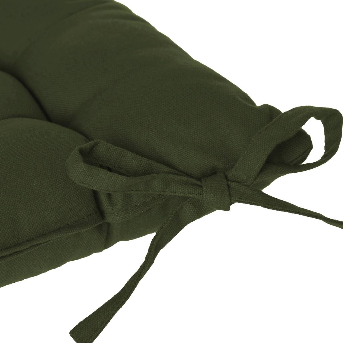 Galette de chaise ANJALI vert kaki, ATMOSPHERA