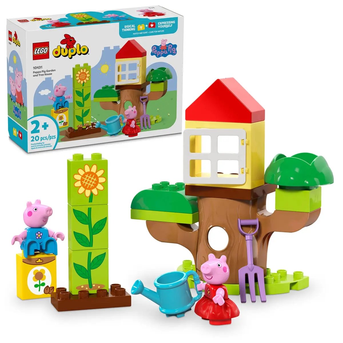 LEGO DUPLO - Jardin et Cabane dans l'Arbre de Peppa Pig - 10431 multicolore, LEGO