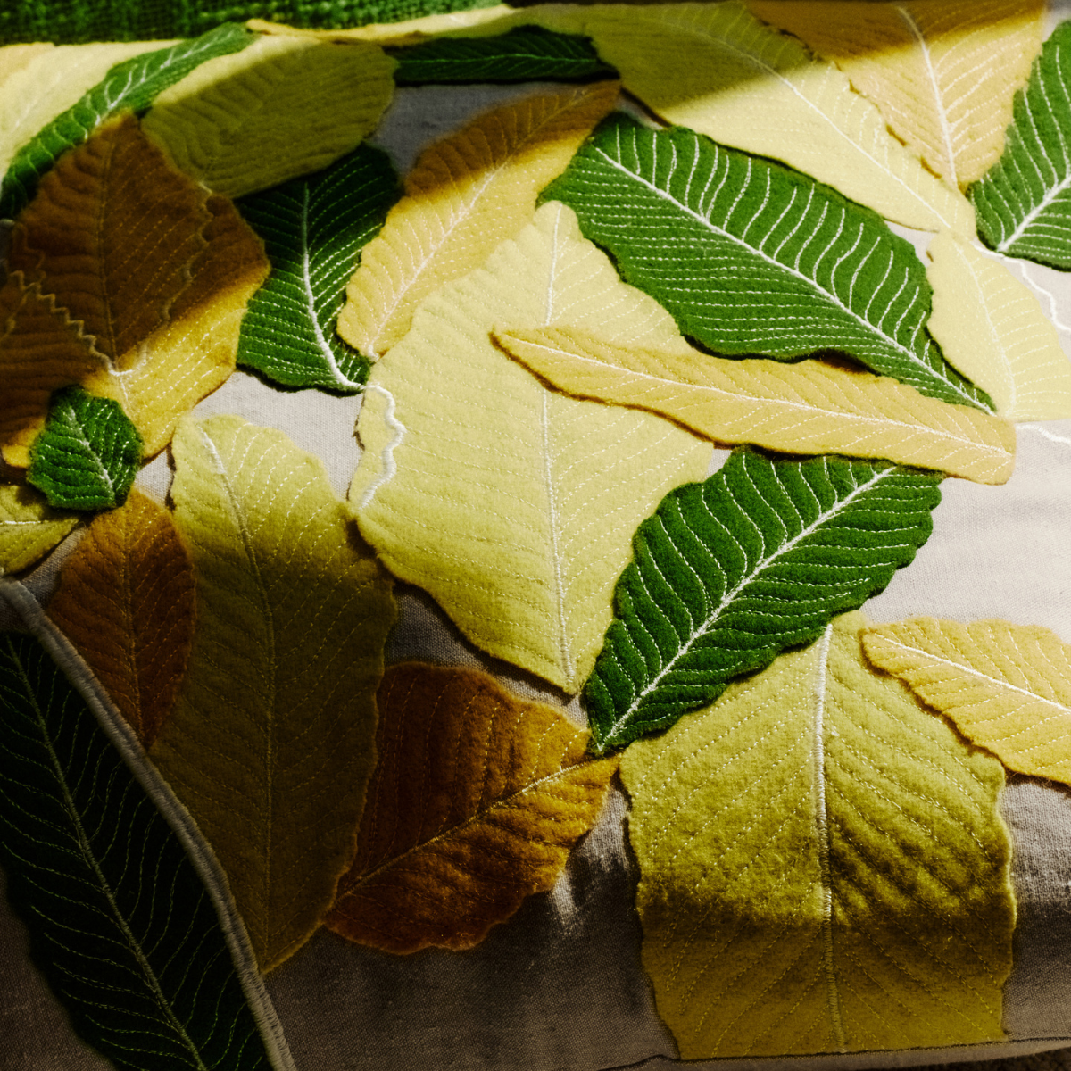 Housse de coussin décorative en coton 50x50 FRESH jaune, SIA DECO