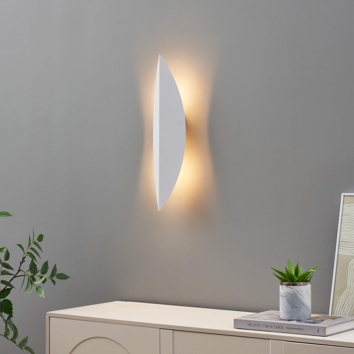 Applique blanche avec LED intégrée - MOANA blanc, KOSILUM