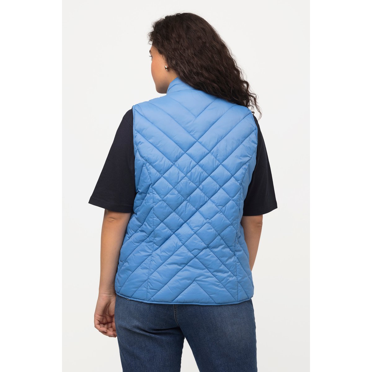 Gilet matelassé HYPRAR avec col montant bleu mat, ULLA POPKEN