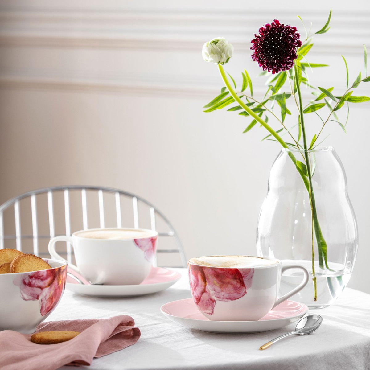 Soucoupe Tasse Petit-Déjeuner, Rose ROSE GARDEN rose pâle, VILLEROY & BOCH