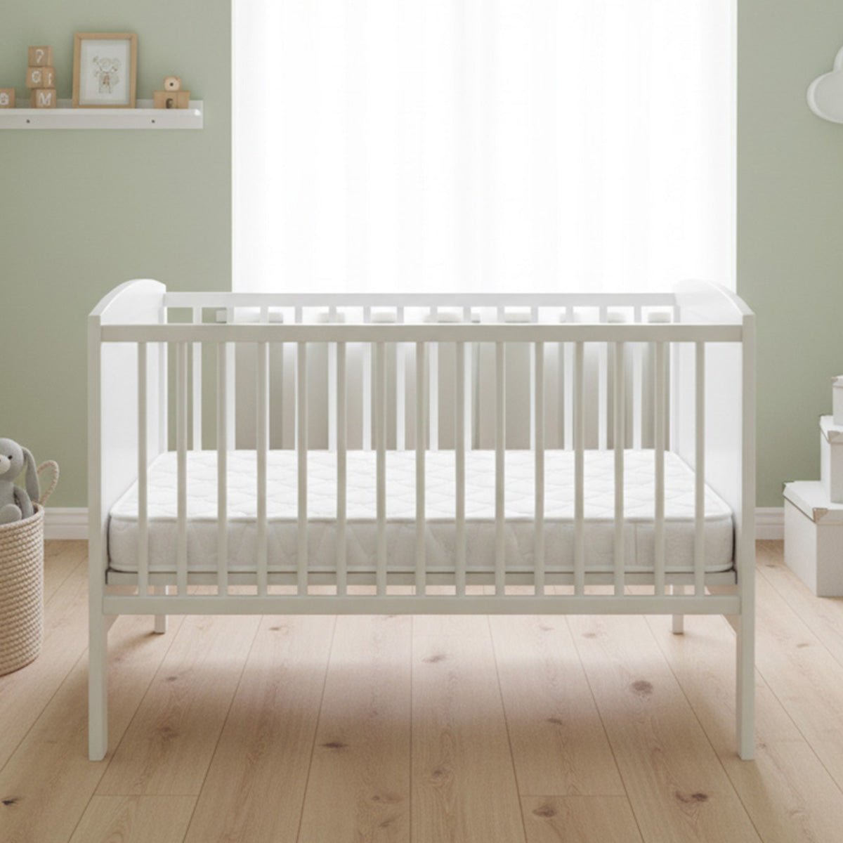 Matelas Mousse bébé Bout'Chou 40x80 cm blanc, MINEA
