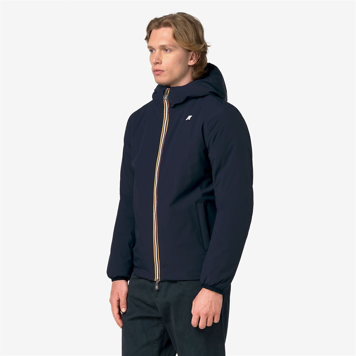 Parka courte, réversible, JACK ST WARM bleu marine/vert, K-WAY