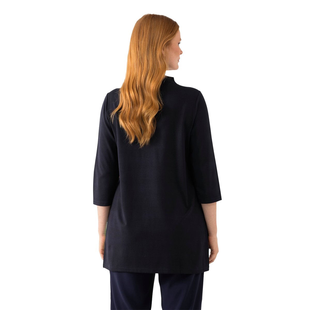 T-shirt long marine, ULLA POPKEN