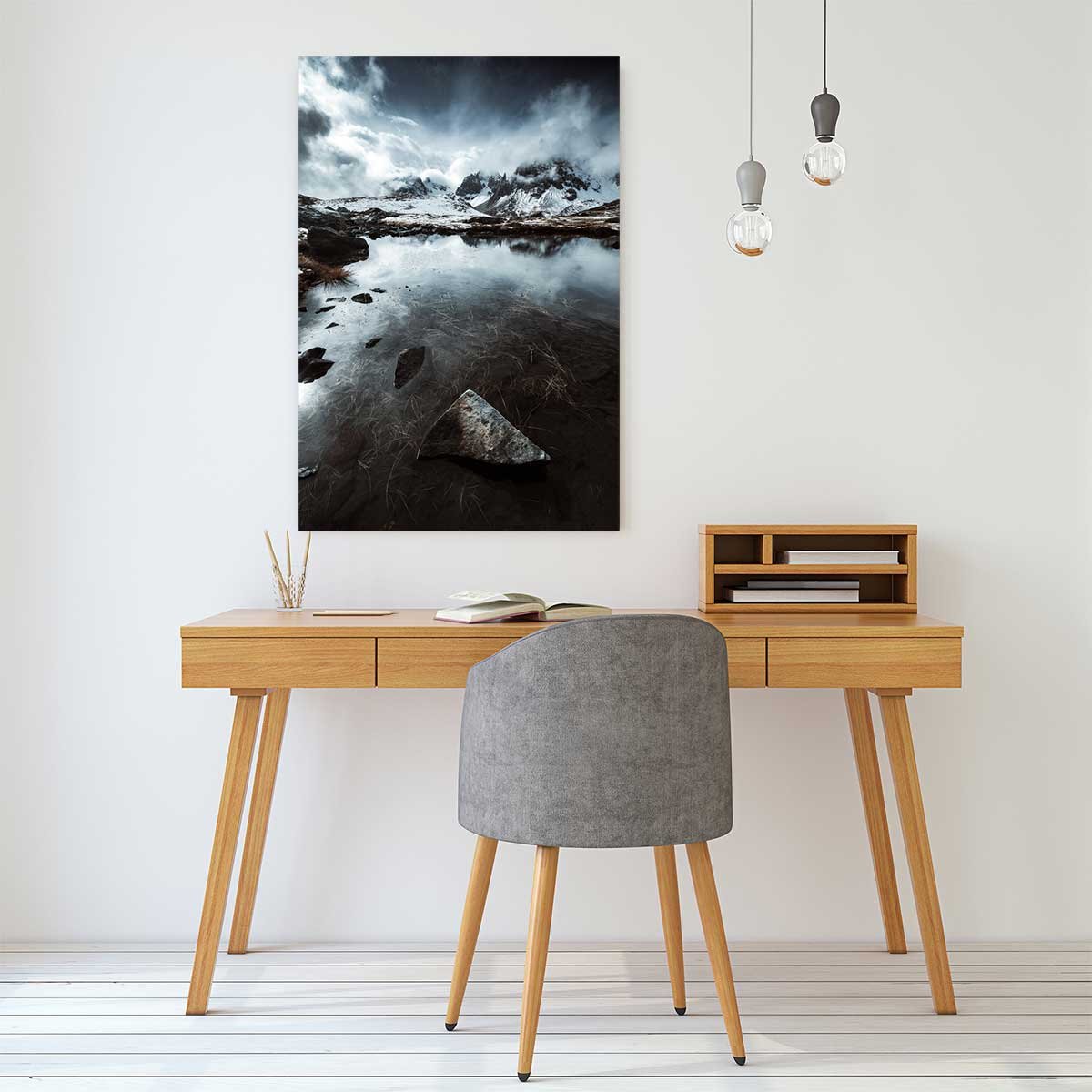 Tableau face aux alpes tableau alu dibond, HEXOA